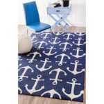 nautical rugs nuloom indoor/ outdoor novelty nautical anchors rug (5u0027 x ... EQTHMPD