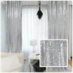 new year 80% off sequin silver curtains, select you size, 23ft10ft sparkly OUWJDJR