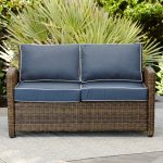 outdoor loveseat lawson wicker loveseat with cushions STEKFUN