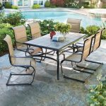 patio dining sets hampton bay belleville 7-piece padded sling outdoor dining set-fcs80198cst  - the home ZGDMCNN