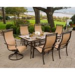 patio dining sets hanover outdoor furniture monaco bronze stone patio dining set HSHTULN