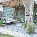 patio gazebo blogger @lizmarieblog.com transformed the look of her patio with a simple  gazebo ZUXQIXO