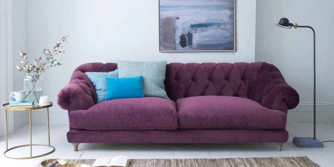 Purple Sofa For A Bright And Lively Living Room – Goodworksfurniture