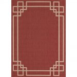 red rugs hampton bay greek key border red/tan 8 ft. x 10 ft. indoor BJSKCSK