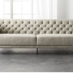 savile grey tufted sofa ... JFXEYCN