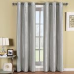 silver curtains amazon.com: soho gray-silver grommet blackout window curtain drape, solid  pattern, 42x84 inches, KPAFJWN
