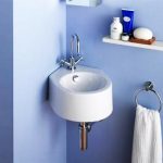 small bathroom sinks ... modern small bathroom sink and wall shelf ... OWODBDL