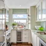 small kitchen galley kitchen exudes a cool, calm charm UICRGWH