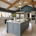 spacious open plan kitchen - tom howley love the open beams on the JMYVWRR