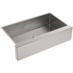 stainless steel kitchen sinks strive undermount farmhouse apron-front stainless steel 36 in. single bowl kitchen  sink ZFYCNDS