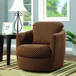 swivel chairs for living room coaster home furnishings 900405 diamond pattern contemporary swivel accent  arm chair, brown NXZJOYQ