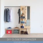 this diy closet organizer is made from materials available at home depot. CYVGCAK