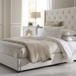 upholstered beds contemporary shelter fabric upholstered bed in cream DBKPZNW