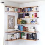 wall bookshelves red bedroom walls JPNIKXO