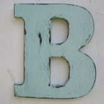 wall letters rustic wood wedding decor letter, b distressed spa blu,wood alphabet letters ,12 UDIBEWC