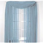 window scarves luxurydiscounts beautiful elegant solid slate blue sheer scarf valance  topper 37 SEKRKKI