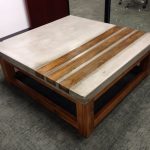 wooden coffee tables concrete and cedar wood coffee table. great for your home or office. MNZONHV