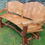 wooden garden benches rustic MKQQIFQ