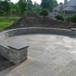 work pics u003e curved lannon stone wall , a-pattern bluestone patio JQIGRWC