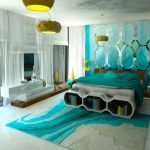 artistic rug awesome turquoise bedroom ideas with aqua theme also unique bookshelf under  the BOEUTOW