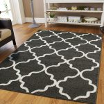 floor rugs amazon.com: large 8x11 morrocan trellis area rug gray contemporary rugs  8x10 for AZZYQSK