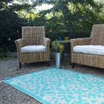 Patio rugs cream, turquoise, plastic outdoor rug, patio rug, indoor outdoor rug -  homeinfatuation.com. MVZKCIF