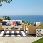 Patio rugs patio stripe indoor/outdoor rug, dress blue | williams sonoma WKSYPHK