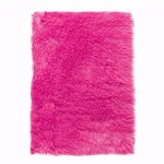 pink rug amazon.com: faux sheepskin area rug, 3u0027x5u0027, hot pink: kitchen u0026 dining XGHLWBH