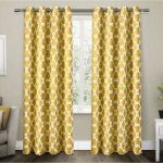 Yellow Curtains gates sundress yellow sateen blackout thermal grommet top window curtain MXOIRJO