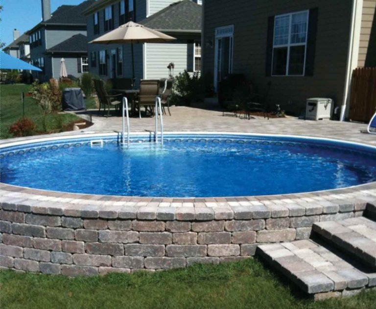 above ground pool that looks like inground