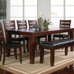 awesome dining room table with bench and chairs dining room LRQUAKA