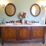 bathroom vanities that look like furniture antique sideboard buffet turned into double sink vanity traditional-bathroom RVYKMRQ