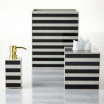 black and white striped bathroom accessories waylande gregory black and white striped vanity accessories WWUHNMM