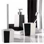 black and white striped bathroom accessories wenko bicolour bathroom accessories set black white at victorian MIHALRX