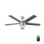 ceiling fans with led lights and remote control home decorators collection merwry 52 in. integrated led indoor brushed PFSRLYD