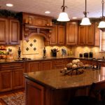 cherry kitchen cabinets with granite countertops cherry-cabinets-with-black-granite-countertops-marble-kitchen- BGGNIED