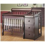 convertible baby cribs with changing table mini crib with changing table ... SQPTWNN