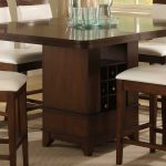 counter height dining table with storage homelegance elmhurst counter height table with wine storage TMUDCBN