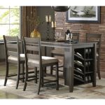 counter height dining table with storage signature design by ashley rokane 5 piece counter height dining OYPKZNC