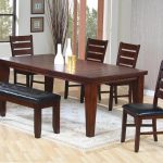 dining room table with bench and chairs solid wood six piece dining set with cushioned bench. the UTKVOHU
