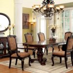 dining room table with upholstered chairs bellagio formal dining room set with fabric upholstered chairs JKMLGSW