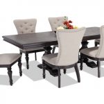 dining room table with upholstered chairs riverdale 7 piece dining set with upholstered chairs DLBFTSM
