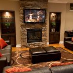 family room design ideas with fireplace living room:contemporary family room designed using basement remodeling  ideas ZNPXXCC
