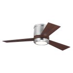 flush mount ceiling fans with remote control monte carlo fan company clarity 42-in brushed steel integrated indoor GZNVMGO