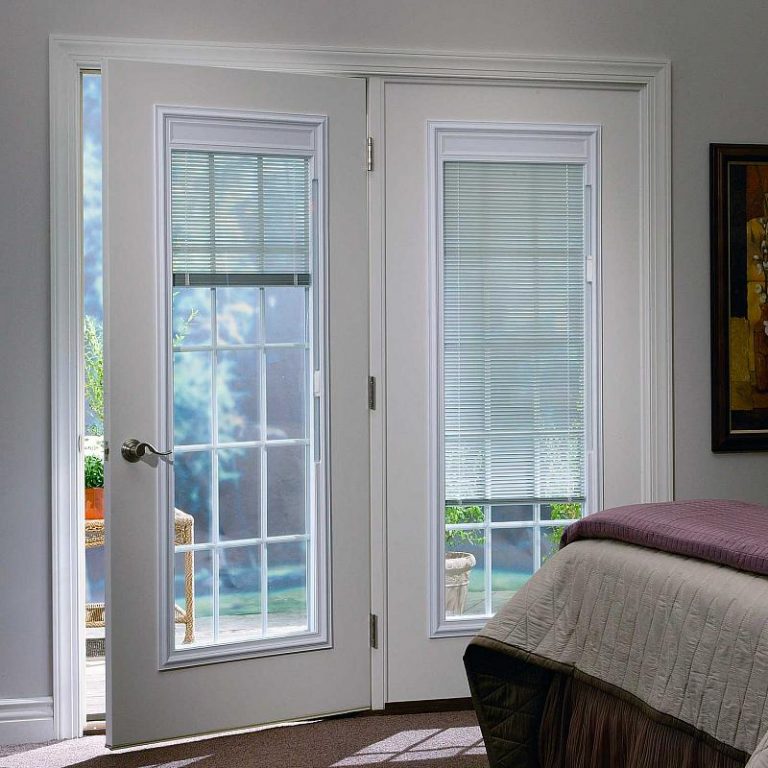 French Doors With Blinds Between The Glass Beautiful Exterior French Doors With Built In Blinds With Odl Zdytoei  768x768 