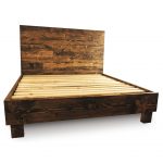 full size wooden bed frame with headboard rustic dark brown wooden bed frame with headboard and four FQIHSJN