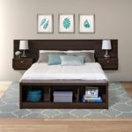 king headboard with built in nightstands optional king headboard w/ built-in nightstands u0026 optional footboard bench AYSVQHZ