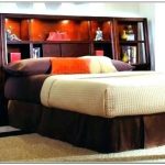 king storage bed with bookcase headboard bed ... AQYXDYF