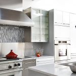 kitchen backsplash ideas with white cabinets stainless steel kitchen backsplash GJFUYLP