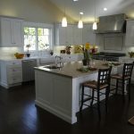 kitchens with white cabinets and dark floors interior, white kitchen cabinets dark wood floors transitional limited with SQACZRG